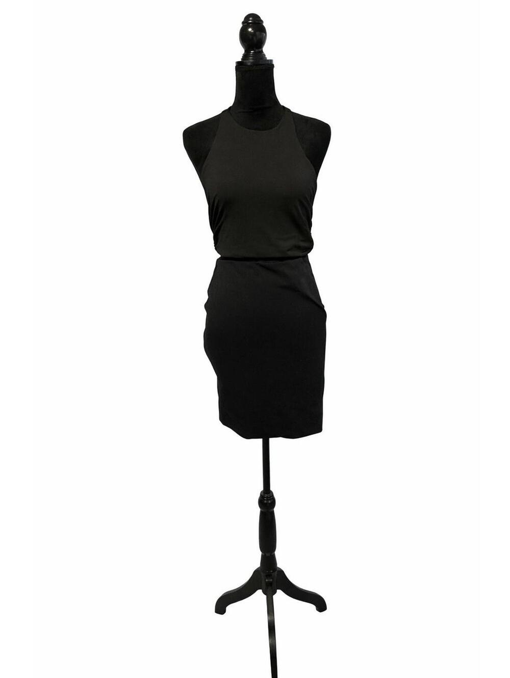 Women’s 2 Piece Black Halter Top and Stretchy Skirt Set Az Large New No Tags L